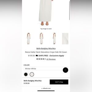 Belle Badgley Mischka Halter Top Dress